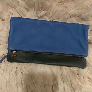 Clare V fold over leather clutch